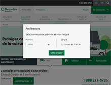 Tablet Screenshot of desjardinsassurancesgenerales.com